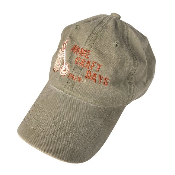 Home Craft Days 2010 Baseball Cap Olive Green Canvas Unisex, Velcro Adjust Back - Picture 1 of 5
